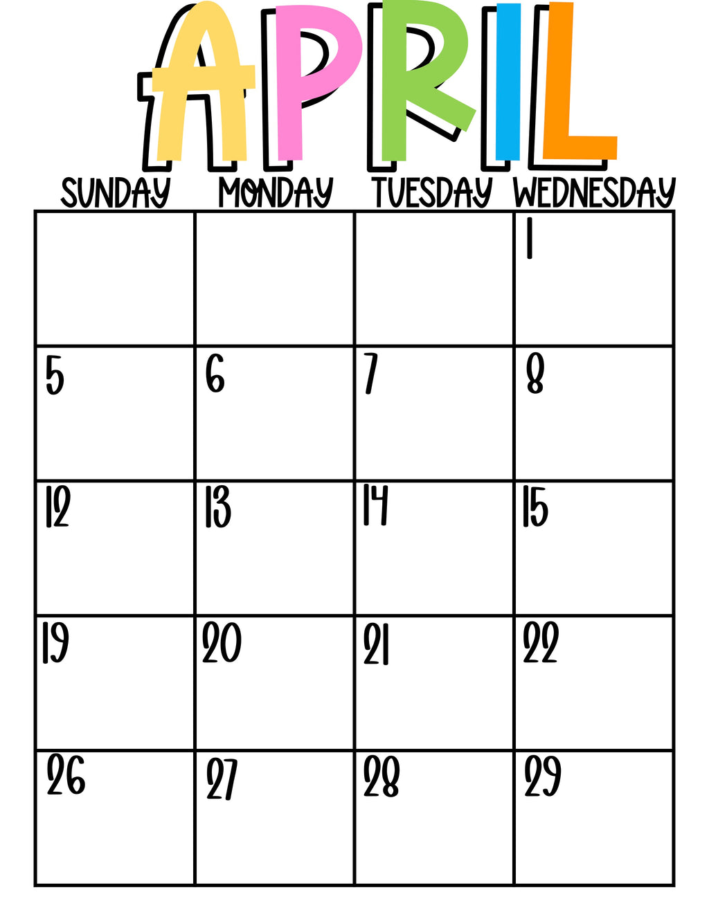 Basic Teacher Planner Oct 2025- May 2026