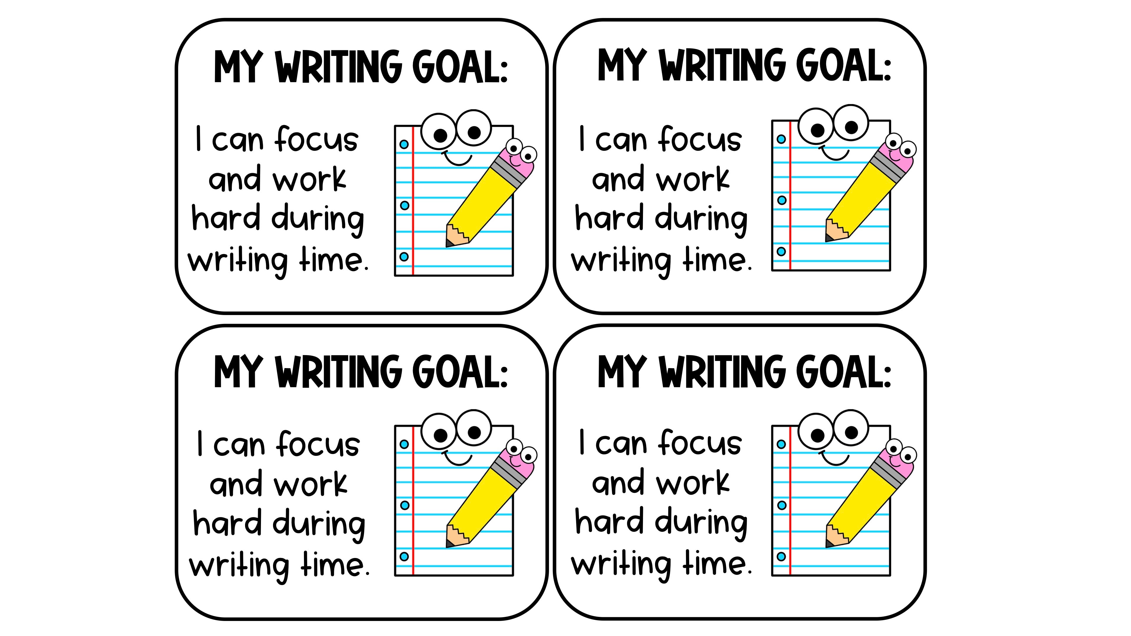 Student Writing Goals Keyring