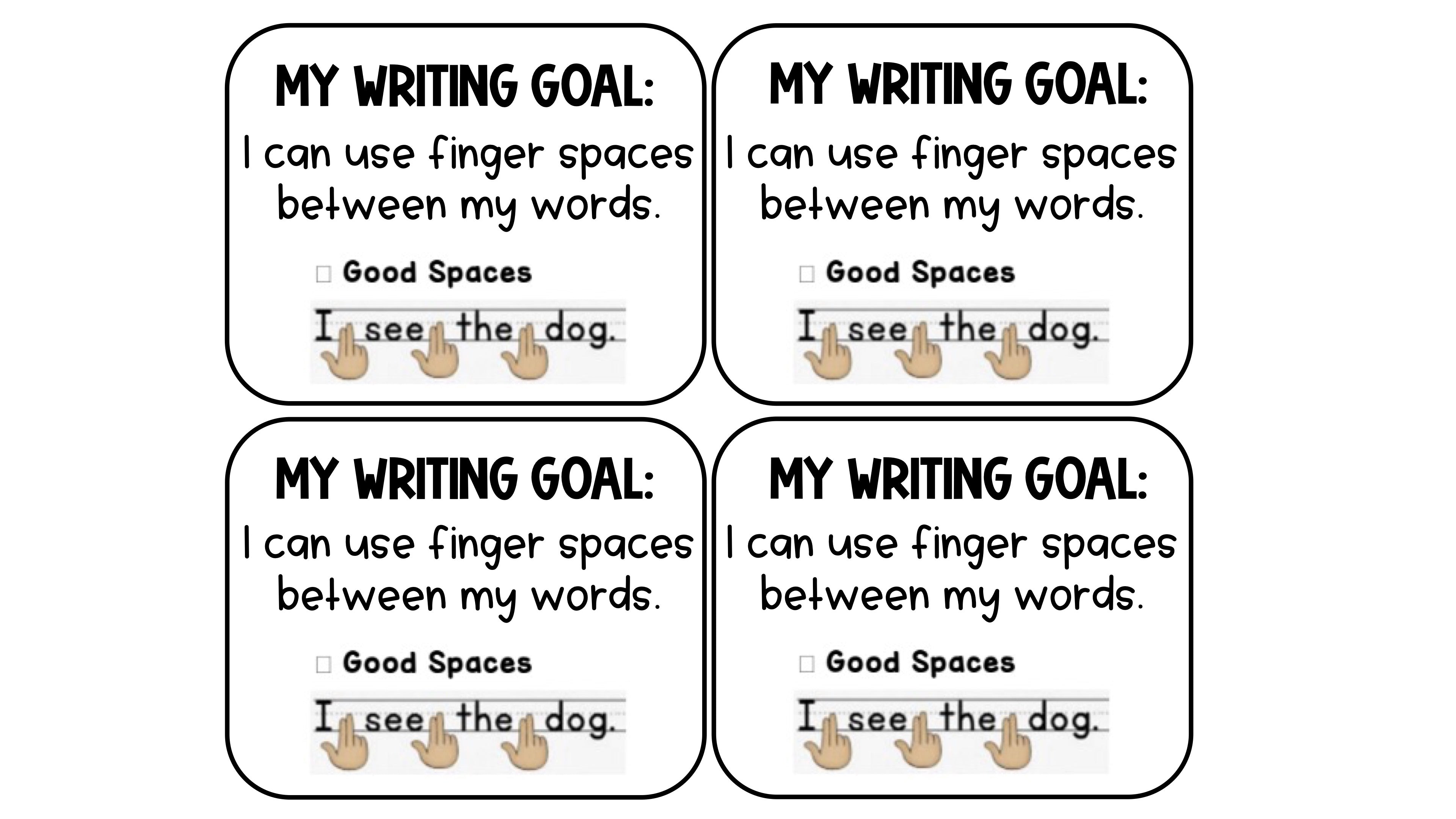 Student Writing Goals Keyring