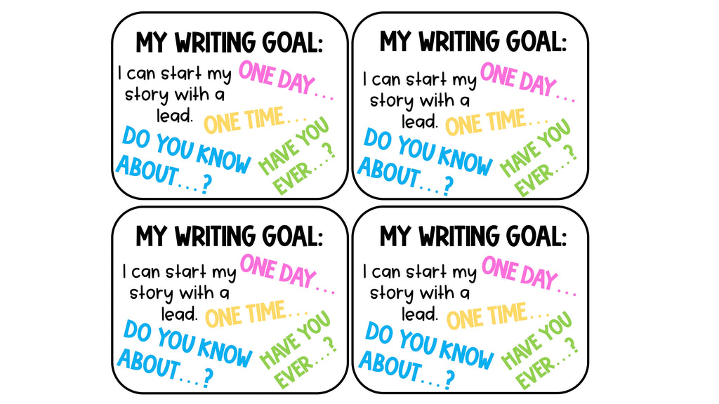 Student Writing Goals Keyring