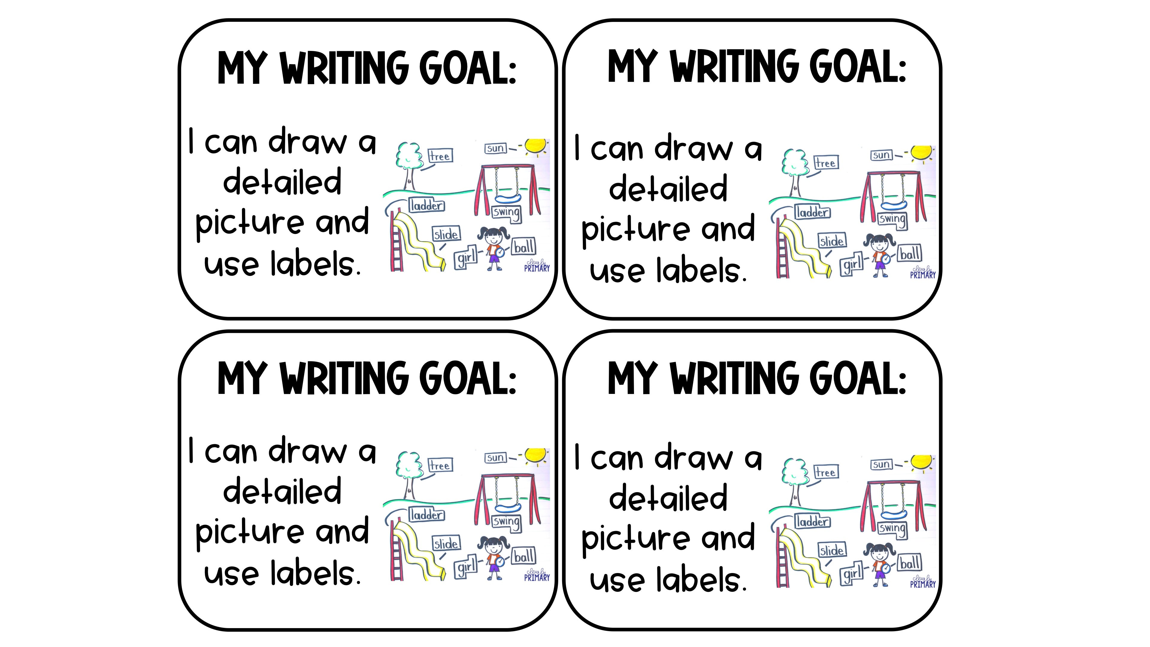 Student Writing Goals Keyring
