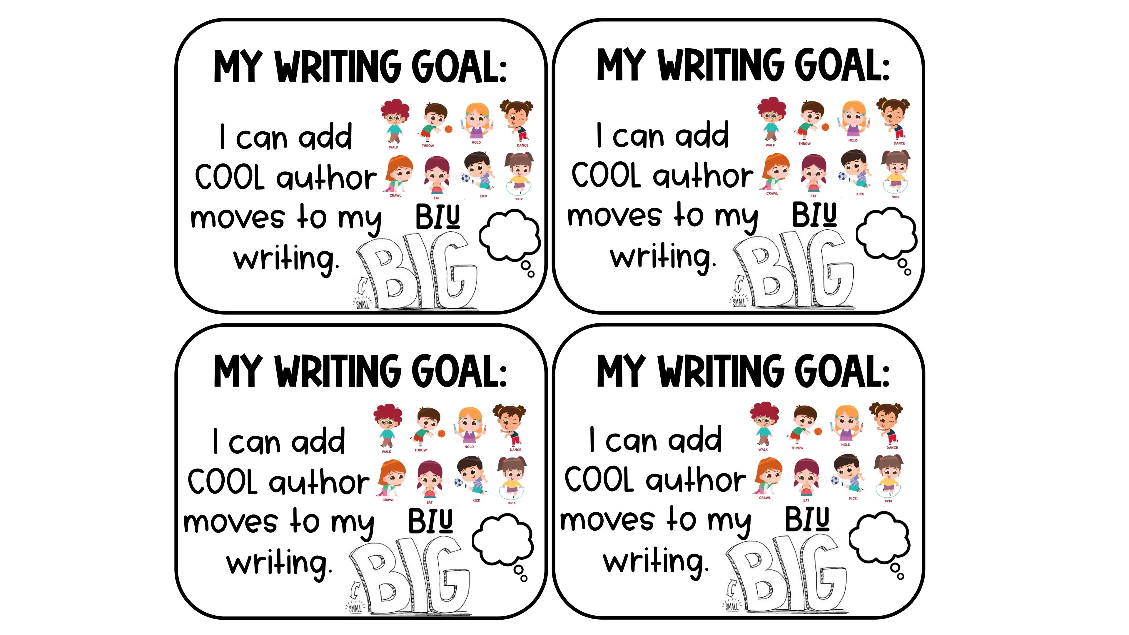 Student Writing Goals Keyring