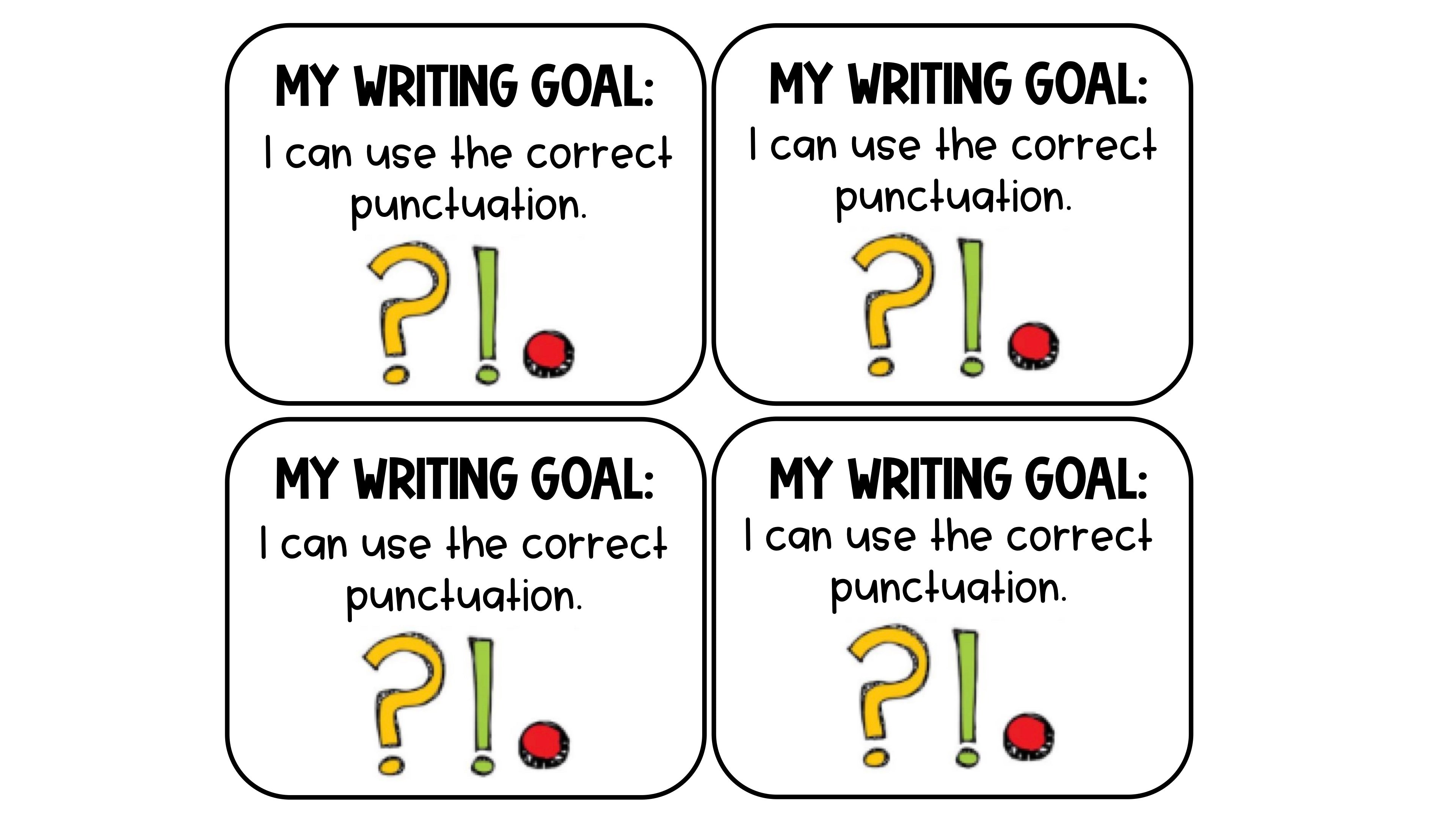 Student Writing Goals Keyring