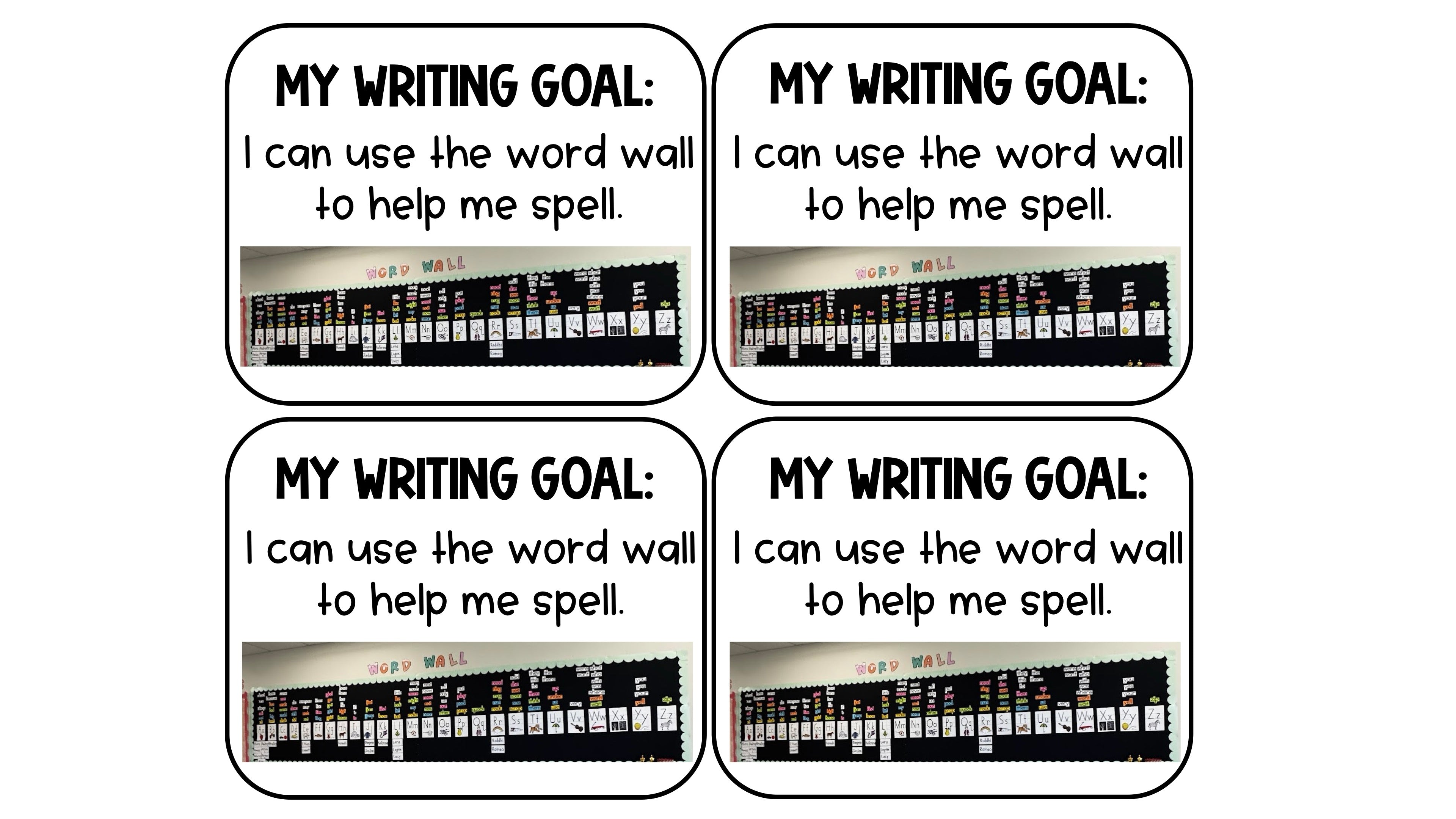 Student Writing Goals Keyring